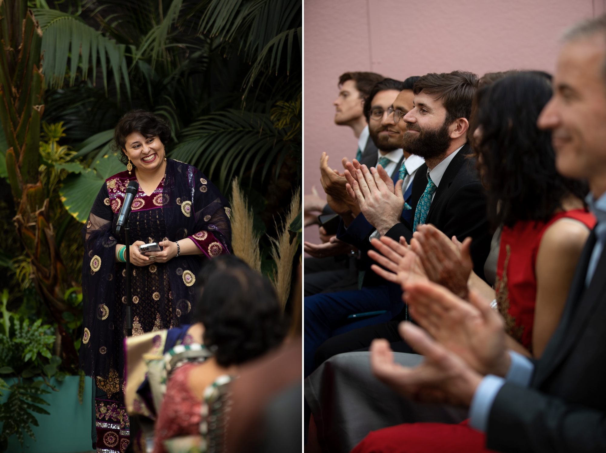 wedding toast and guest reactions