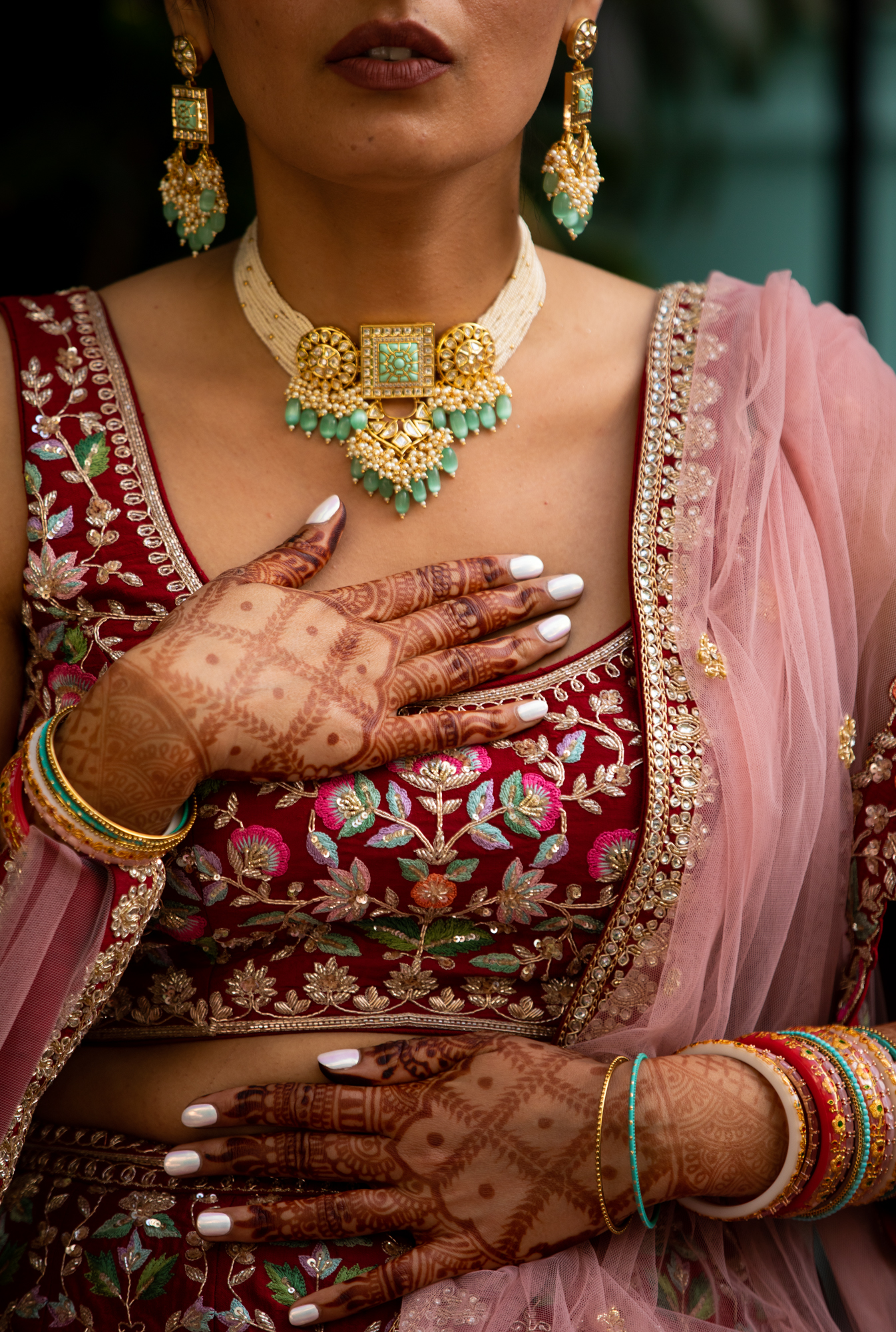 Indian bride close up details Los Angeles