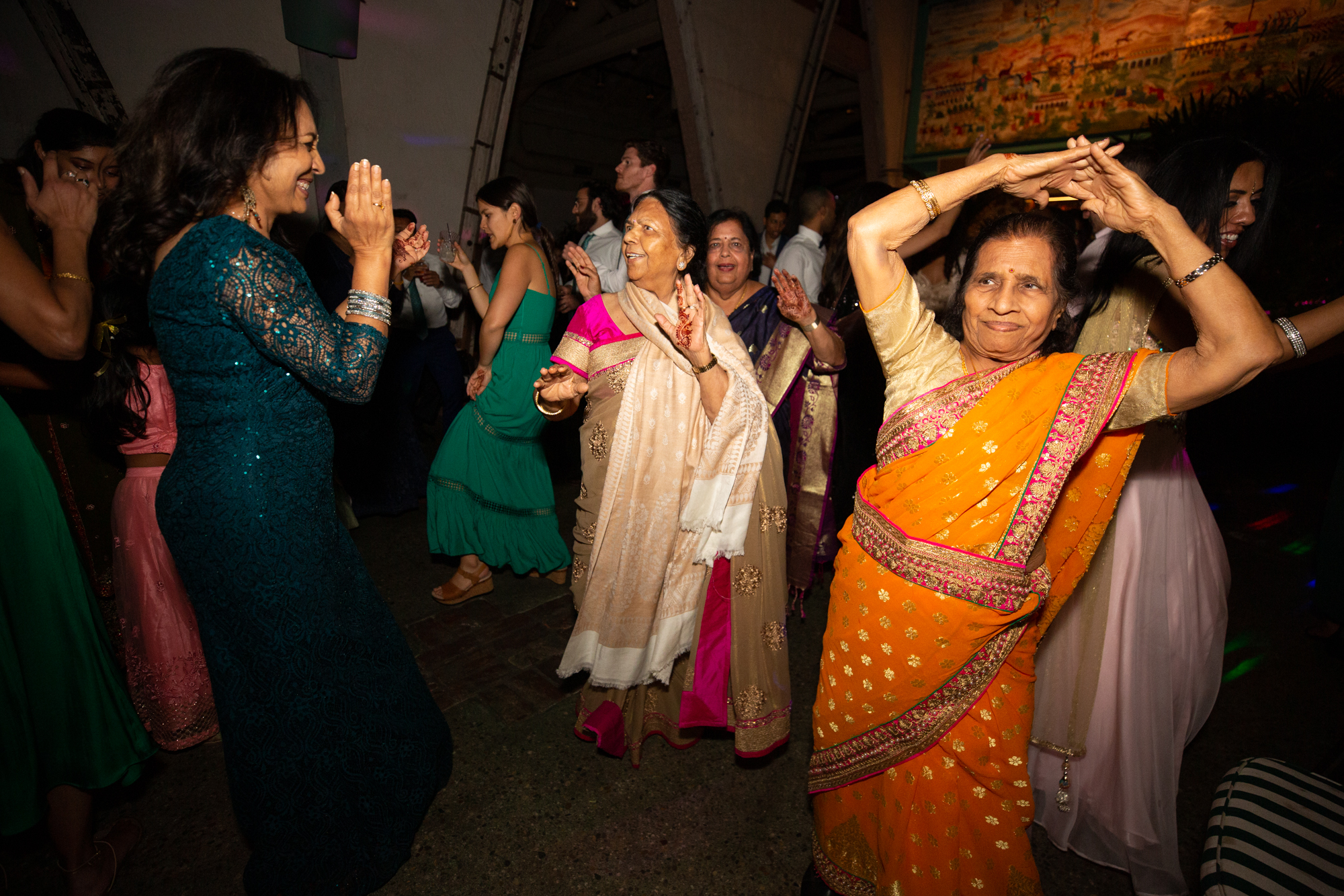 indian grandmas dance during wedding reception los angeles