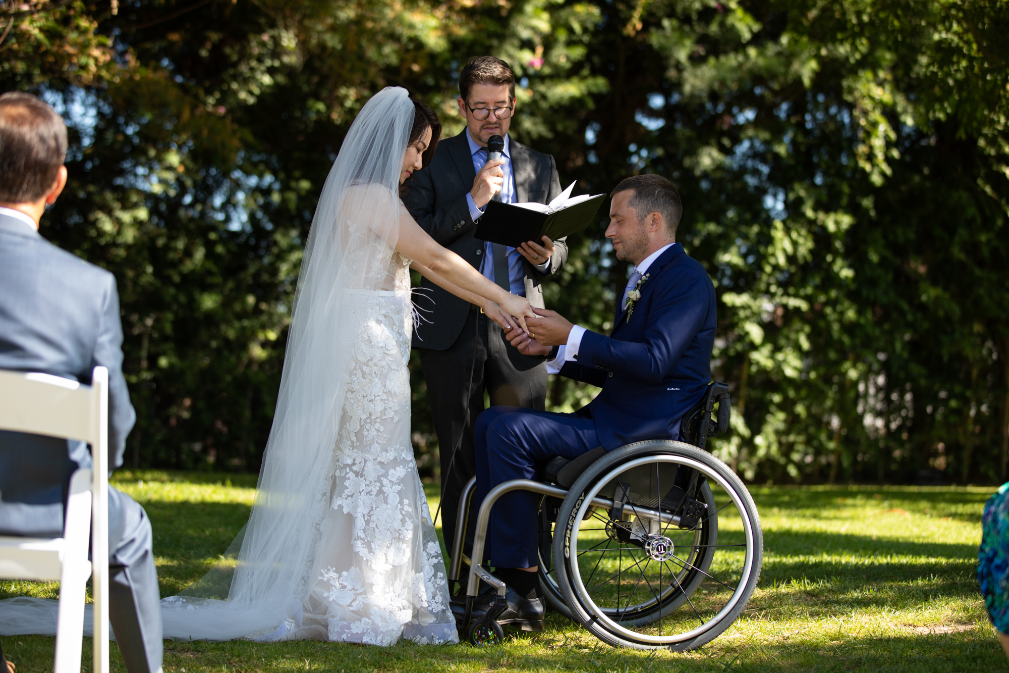 bride and groom wheelchair southern california