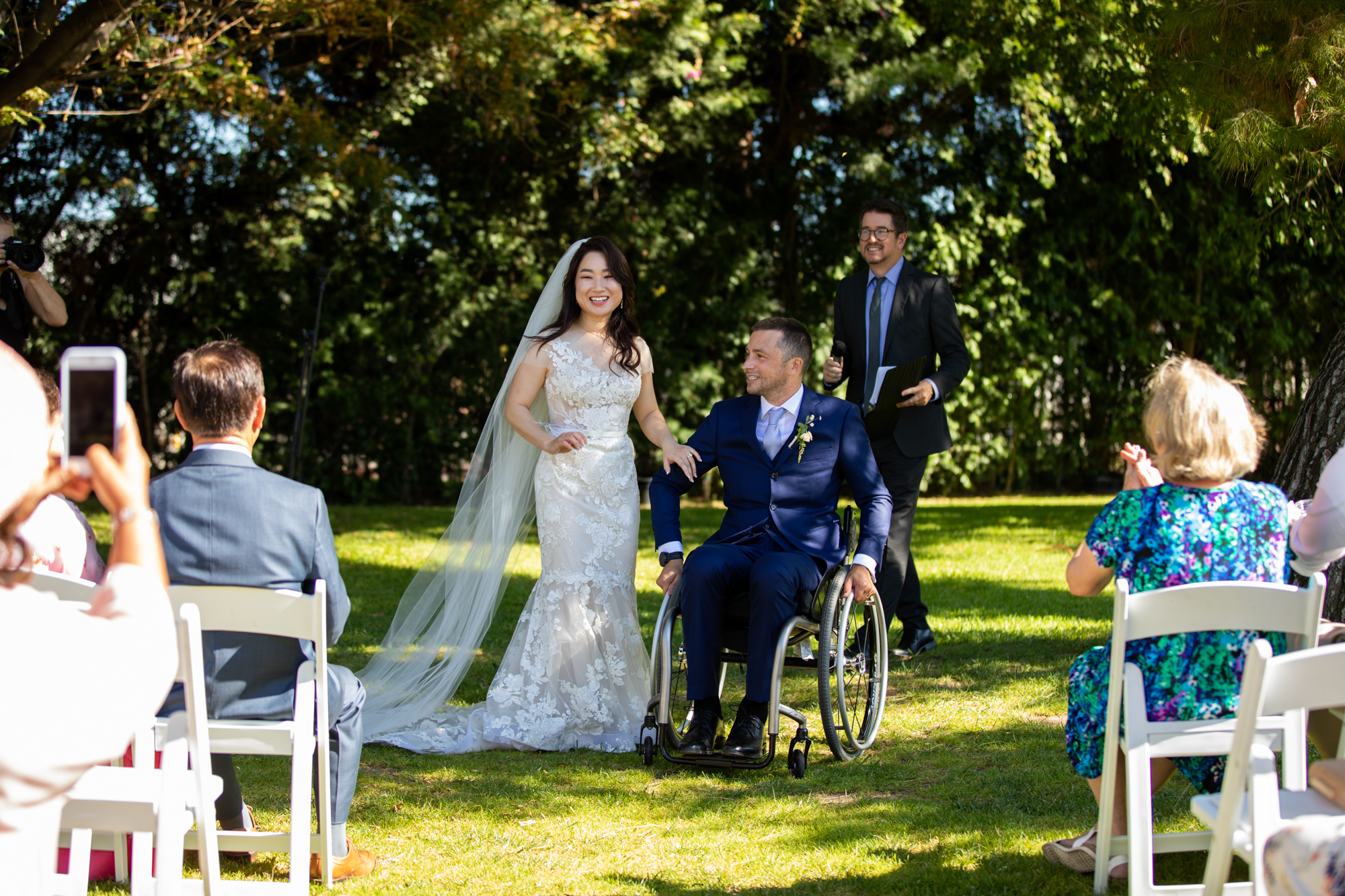 bride and groom wheelchair wedding venues