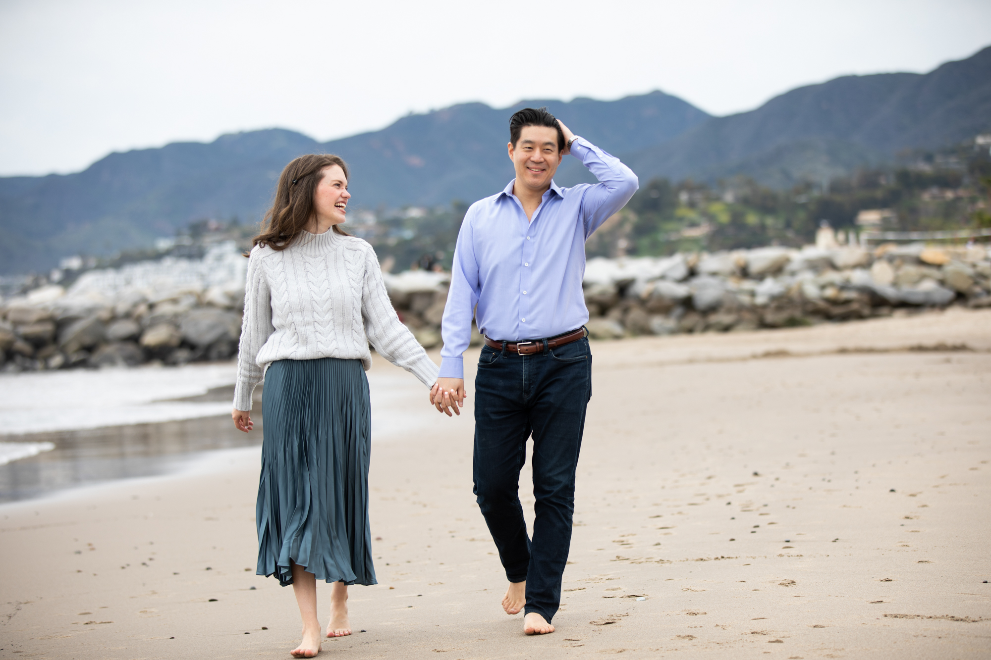 will rogers state beach engagement session