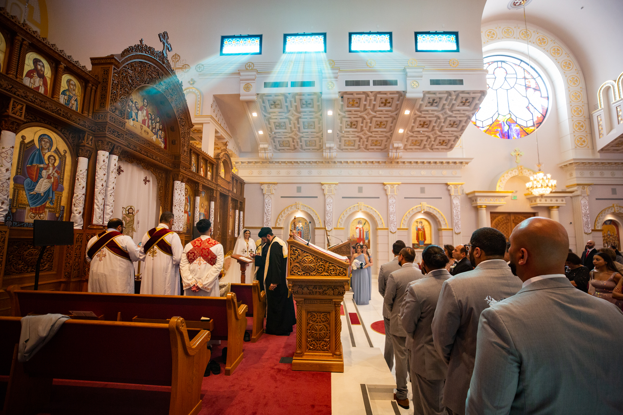 stunning coptic orthodox wedding ceremony los angeles