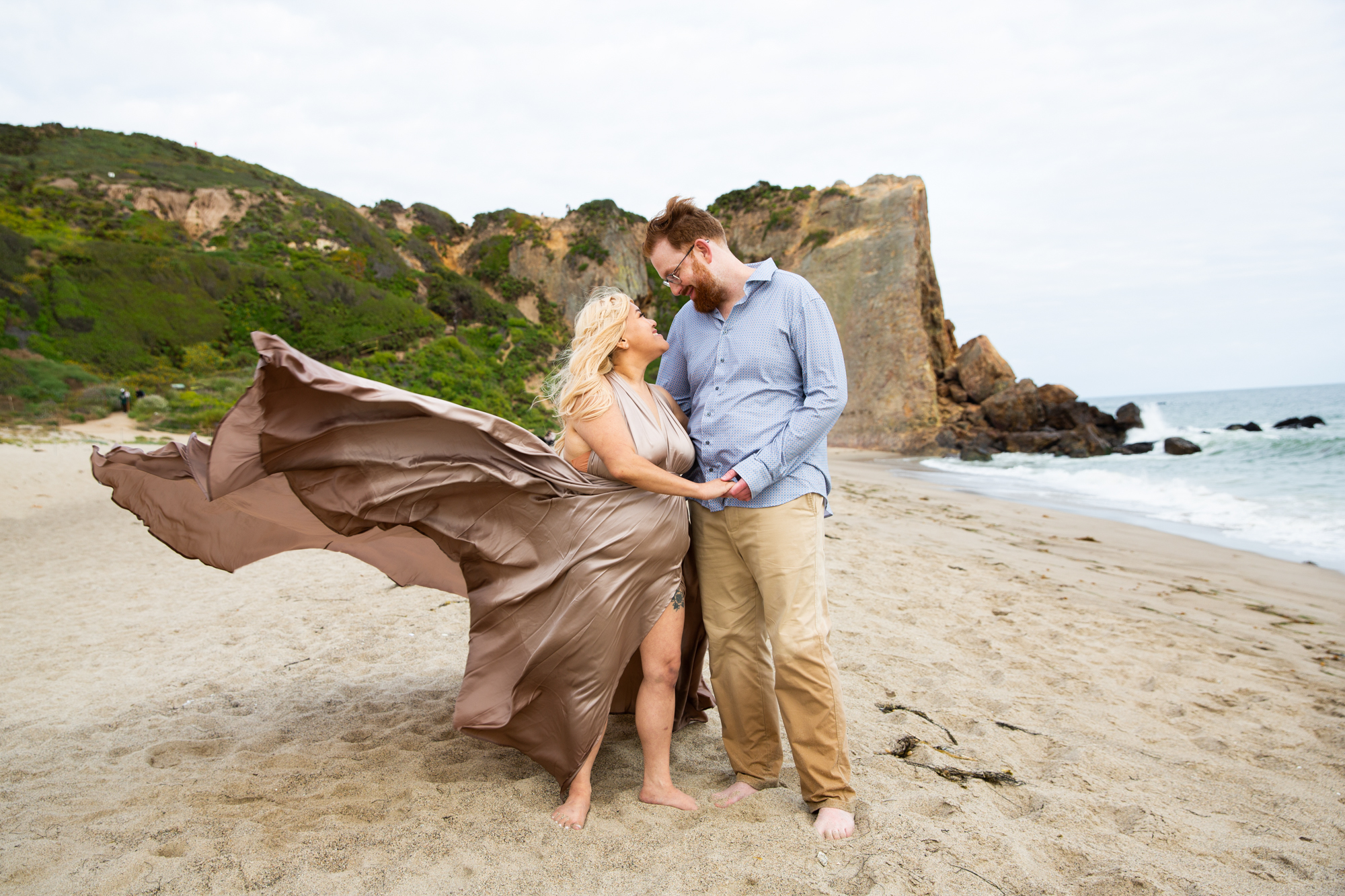 dramatic engagement photo point dume state beach