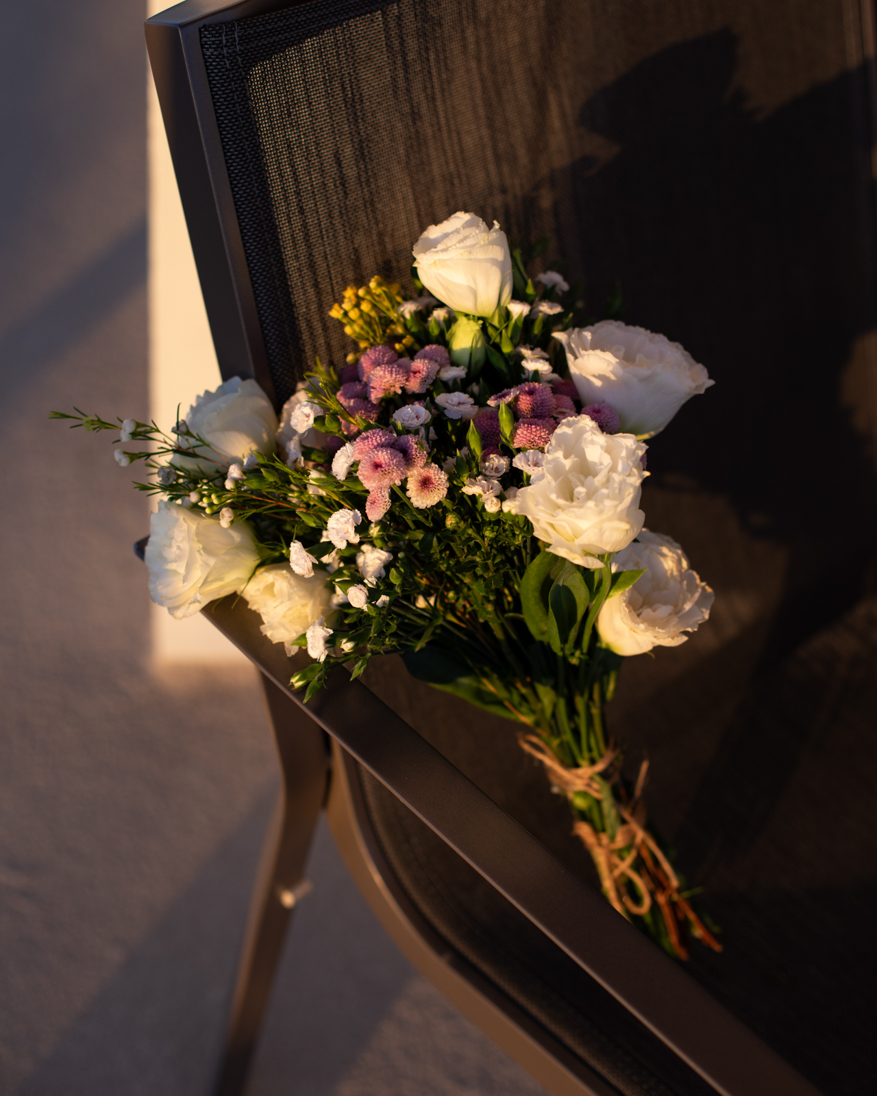 bridal bouquet santa monica elopement