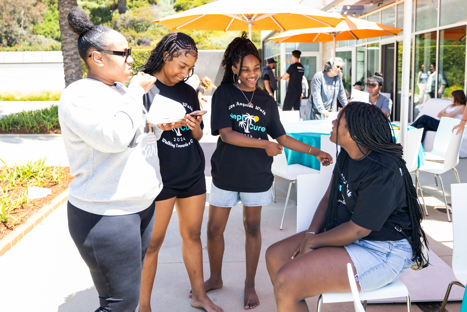 kids laughing at annenberg beach house