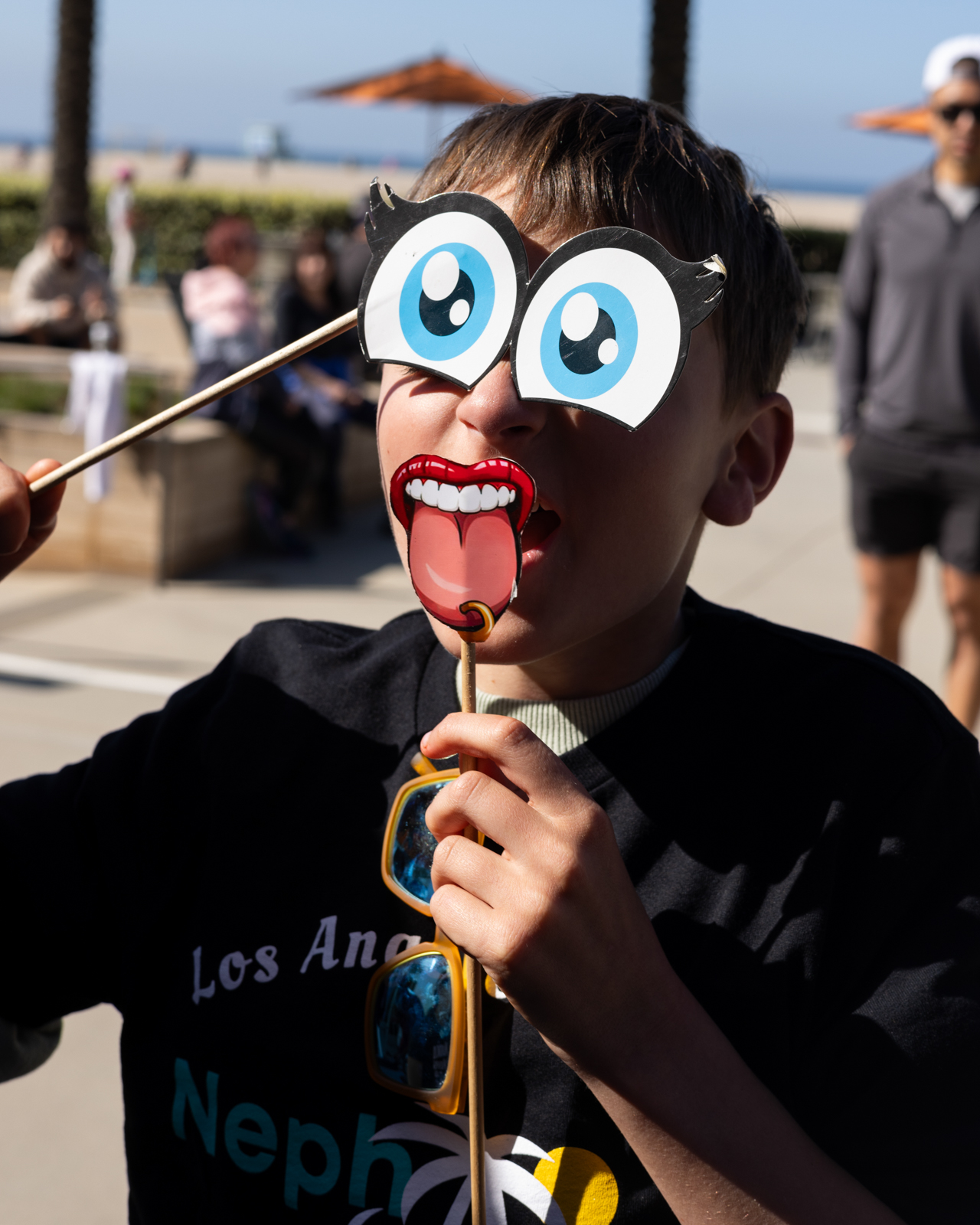 kid with props funny event photo santa monica