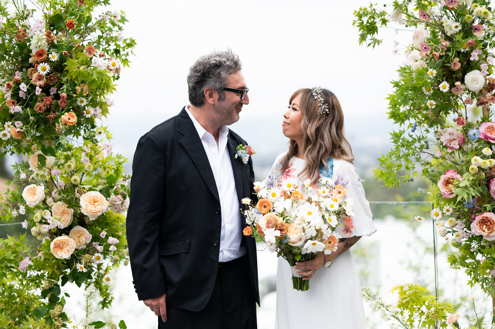 wedding couple elopement pacific palisades