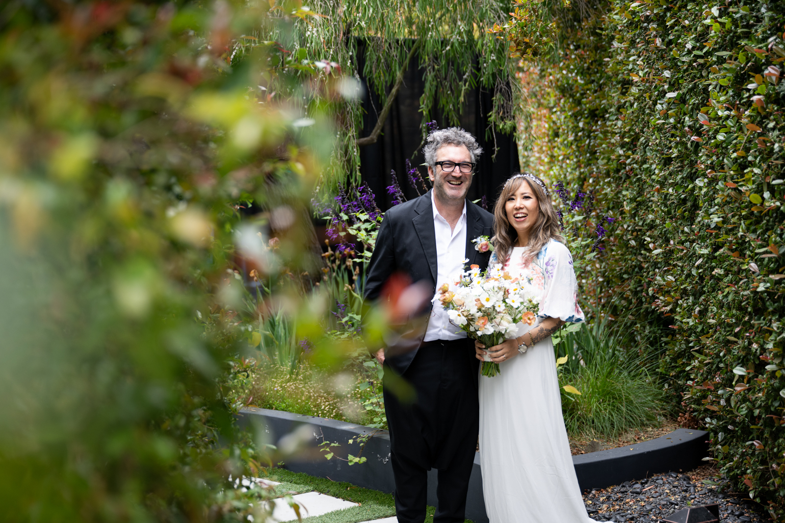 bride and groom elopement los angeles