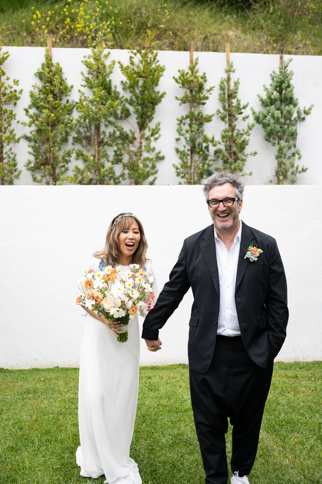 bride and groom los angeles